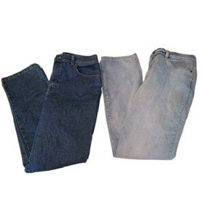 Gloria Vanderbilt Women's Size 14 Blue Jeans 34x30 Set Of Two